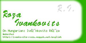 roza ivankovits business card